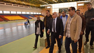 صور| محافظ بورسعيد يتابع استعدادات بطولة البحر المتوسط 