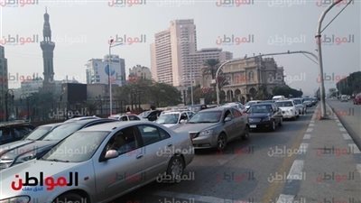 زحام مروري أعلى كوبري أكتوبر