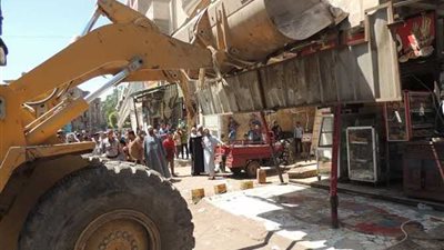 تحرير 60 محضر إشغالات بمركز ببا فى بنى سويف