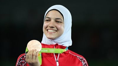 هداية ملاك تفوز بذهبية مصر الدولية للتايكوندو G2