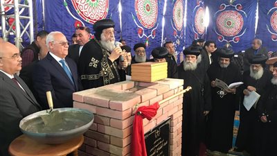 البابا تواضروس: لأول مرة أضع حجر أساس كنيسة منذ أن صرت بطريرك
