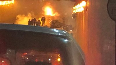 صور| أسباب حريق نفق الثورة في شارع صلاح سالم