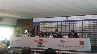 صور| استعدادات مؤتمر بطولة الأهلي للسفارات