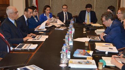 السفير حمدي لوزا يستقبل نائب رئيس بنك التنمية الإفريقي
