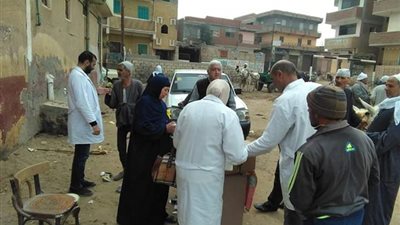 مستقبل وطن بكوم حمادة ينظم قافلة طبية بيطرية بقرية «دمتيوة»