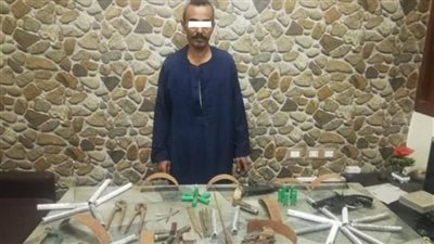 القبض على مزارع يدير ورشة لتصنيع الأسلحة ببني سويف