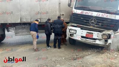 صور| تعرف على أسباب انقلاب سيارة نقل بالمنوفية 