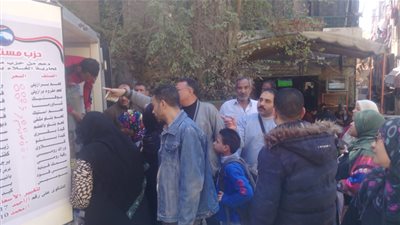 صور| «مستقبل وطن» ينظم قافلة غذائية بأسعار مخفضة في دار السلام