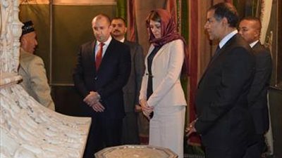 صور تذكارية لـ رئيس بلغاريا وزوجته داخل قلعة صلاح الدين