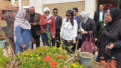 نائب محافظ القليوبية تتابع مبادرة زراعة المدارس بأشجار التوت