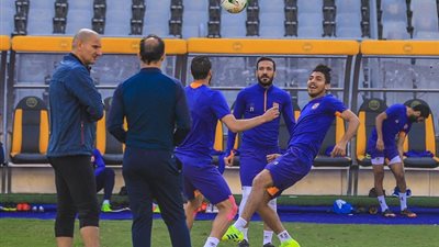 تعرف على تفاصيل المران الأخير قبل مباراة الأهلي وصن داونز