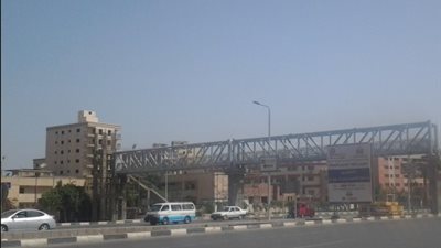 خدمات مرورية| بدء أعمال إنشاء كوبري مشاة بشارع جوزيف تيتو