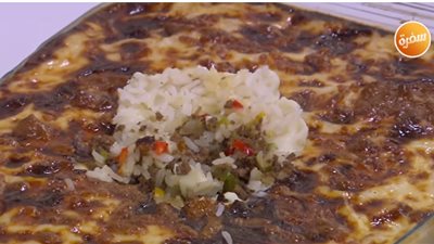 فيديو| نجلاء الشرشابي تقدم طريقة عمل أرز بالبشاميل واللحمة المفرومة