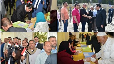المصريون بالكويت يحتشدون  للإدلاء بأصواتهم على التعديلات الدستورية 2019