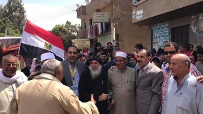 صور| إحتفالات أهالي مركز ناصر ببني سويف بالتعديلات الدستورية 2019