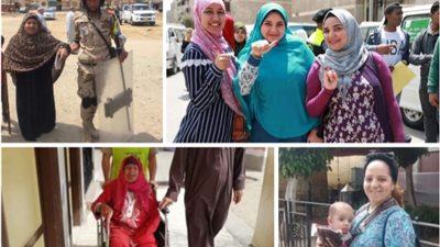 زغاريد النساء والرضع والكرسي المتحرك يتصدرن المشهد في التعديلات الدستورية