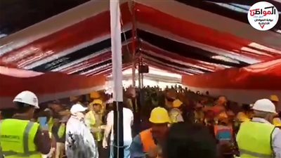 فيديو|عمال مصر يحتفلون بـ التعديلات الدستورية في العاصمة الإدارية