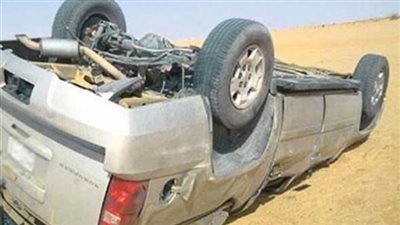 إصابة 5 أشخاص بانقلاب ملاكي بطريق الصحراوي ببني سويف 