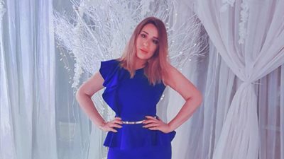 هتلبسي إيه بكرة| إطلالة أسما شريف منير بالأزرق الملوكي ساحرة