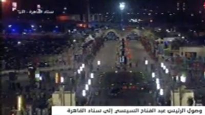 وصول الرئيس السيسي إلى استاد القاهرة لحضور حفل افتتاح بطولة أمم أفريقيا