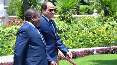 السيسي لنظيره الموزمبيقي:نسعى لأهمية العمل المشترك وتنسيق جهود مكافحة الإرهاب