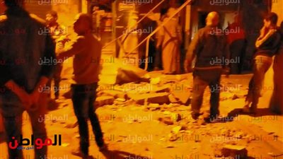 بالصور.. انهيار شرفة منزل دون وقوع إصابات في طنطا 