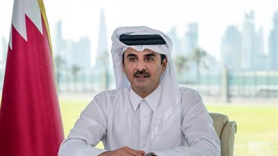 أمير قطر يعزي الرئيس السيسي في ضحايا حريق كنيسة أبو سيفين 
