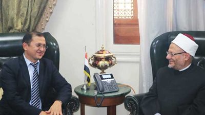 مفتي الجمهورية يستقبل سفير أوزبكستان بـ مصر لبحث سبل التعاون الإفتائي