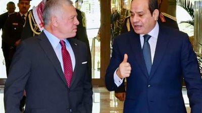 الرئيس السيسي يجري اتصالاً هاتفياً  بالمللك عبدالله الثاني بن الحسين