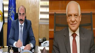 محافظ الجيزة يهنئ نظيره في أسوان للحصول على جائزة أفضل محافظ عربي 2022