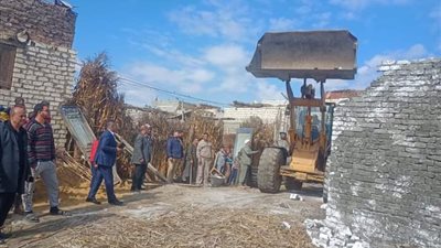 إزالة تعديات على الأراضي الزراعية ورفع 65 طن قمامة بمحافظة بني سويف
