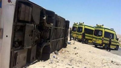 14 مصاب و3 وفيات.. ارتفاع ضحايا حادث انقلاب أتوبيس عمال ضفائر بورسعيد