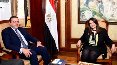 وزيرة الهجرة تستقبل أشرف دوس رجل الأعمال المصري بالولايات المتحدة 