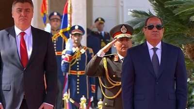 الرئيس السيسي يستقبل نظيره الكرواتي في قصر الاتحادية اليوم