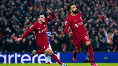 صلاح يساهم بـ100 هدف مع ليفربول على ملعب 