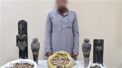 «الداخلية» تضبط مالك مكتب مقاولات يتاجر في الآثار  بـ الفيوم