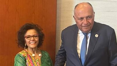 وزير الخارجية يلتقي المديرة التنفيذية لوكالة الاتحاد الإفريقي للتنمية 