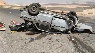 وفاة شخصين في حادث انقلاب سيارة في بني سويف