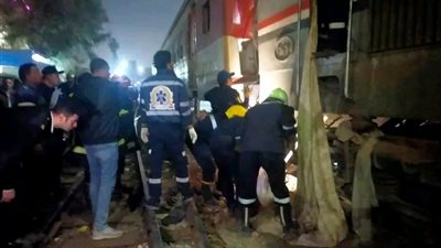 أسماء المصابين في حادث خروج قطار عن مساره بقليوب