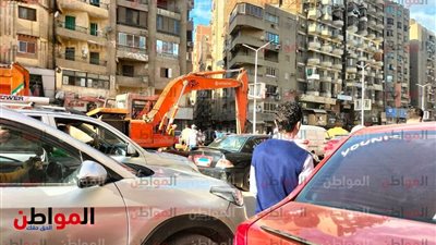صور.. تكدس مروري في الطريق المؤدي من سهل حمزة إلى المريوطية بالجيزة