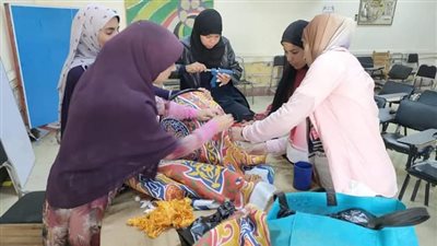 عضوات نادي الفتاة بمركز ناصر بأسيوط يحتفلن بحلول شهر رمضان 