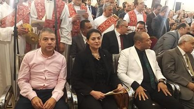 هند جوزيف تحضر تجليس الأنبا مرقس وليم مطراناً للأقباط الكاثوليك بالقوصية 