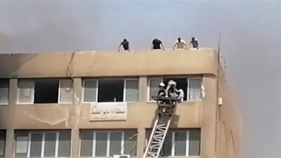 حريق هائل يلتهم مبنى جهاز 15 مايو ويصيب 18 شخصًا