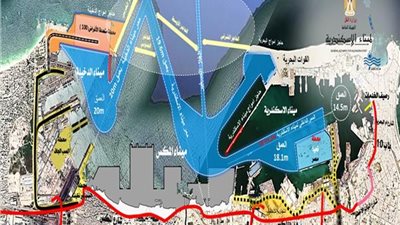 النقل تكشف تفاصيل تطوير ميناء الإسكندرية الكبير
