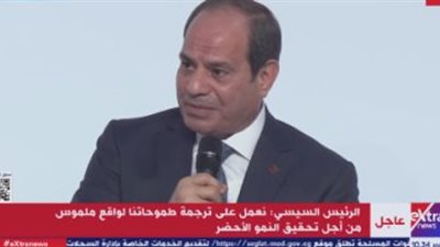 الرئيس السيسي: لدينا برنامج تحول للطاقة الجديدة حتى 2030