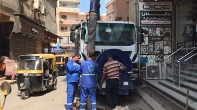 محافظ الشرقية يشيد بجهود شركة مياه الشرب في تطهير شبكات المدينة