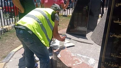 صورة تخريبية بعد افتتاح ميدان أبو سليمان بالإسكندرية