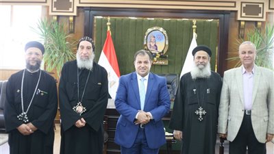 رئيس جامعة جنوب الوادي يستقبل وفد الكنيسة الارثوذكسية