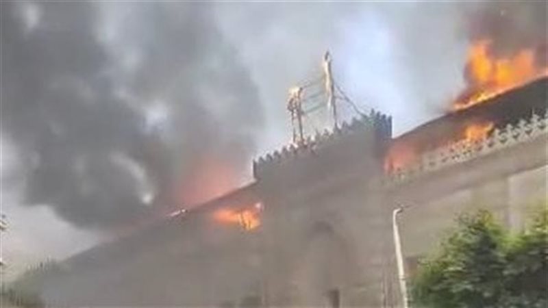 نشوب حريق بمبني وزارة
