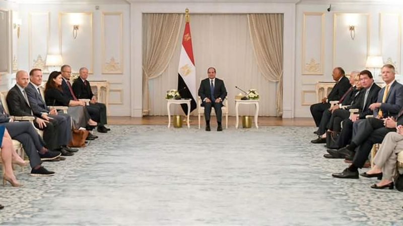 لقاء السيسي بوفد